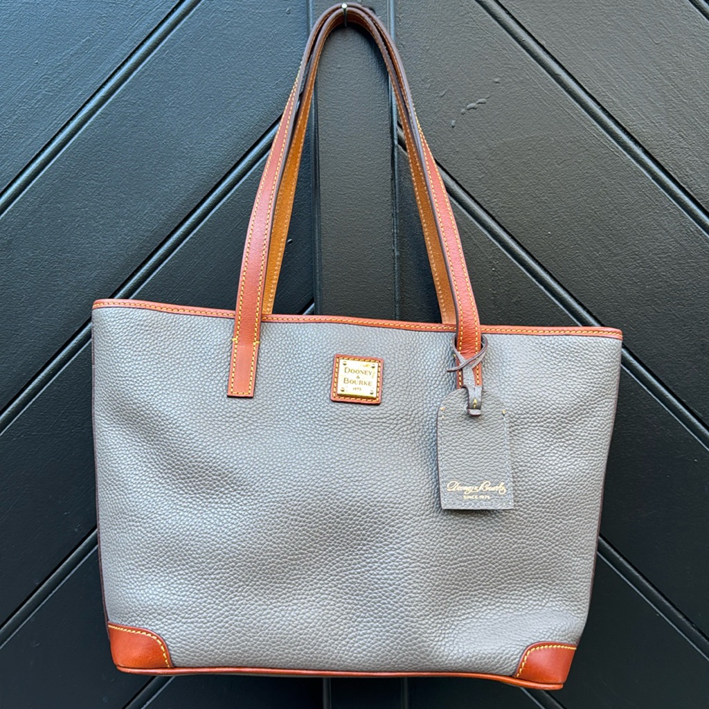 Dooney And Bourke Charleston Tote, Warm Medium Gray Pebbled Leather